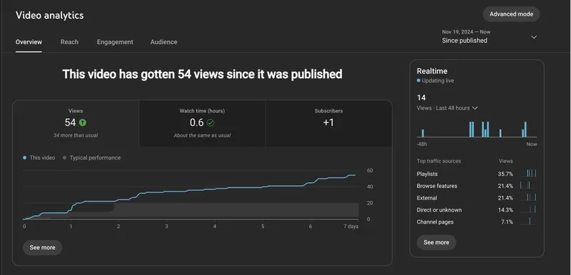 Video view count