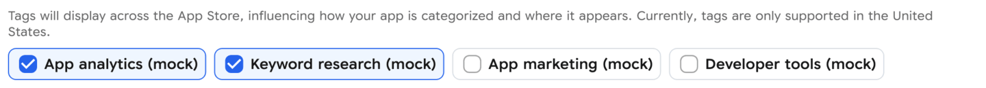 Selecting a App Tags
