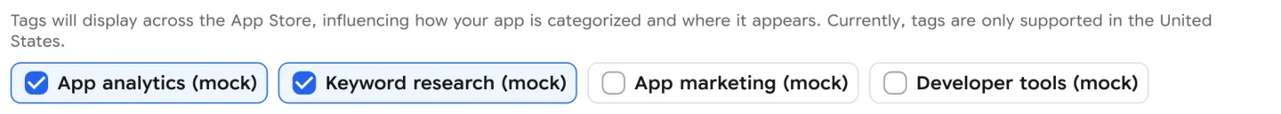 Selecting a App Tags