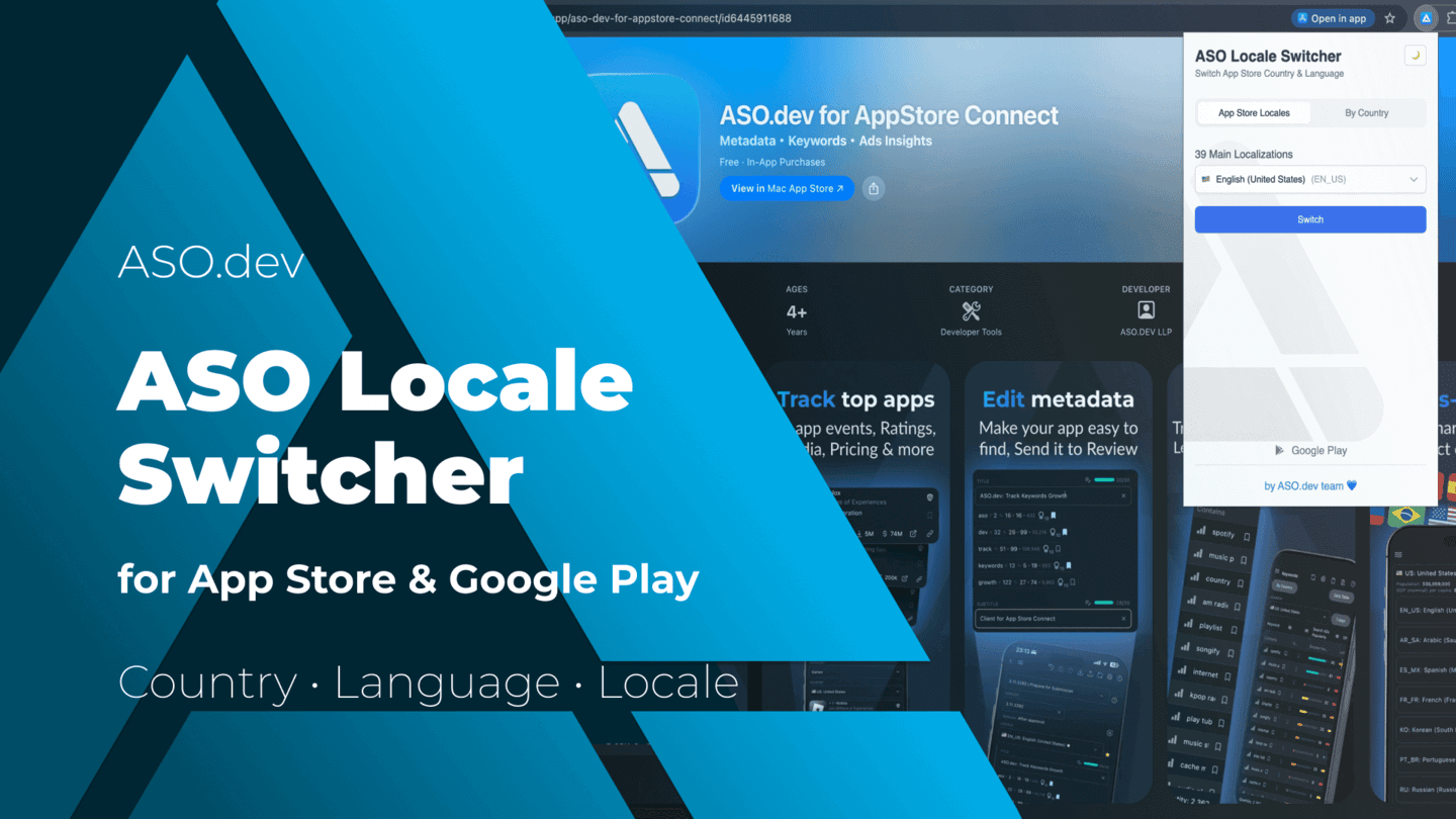 ASO Locale Switcher by ASO.dev