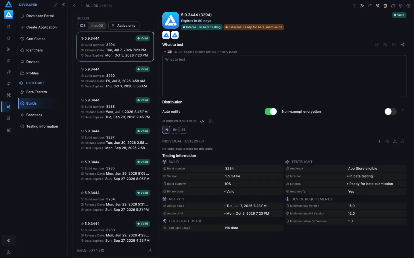 Beta builds