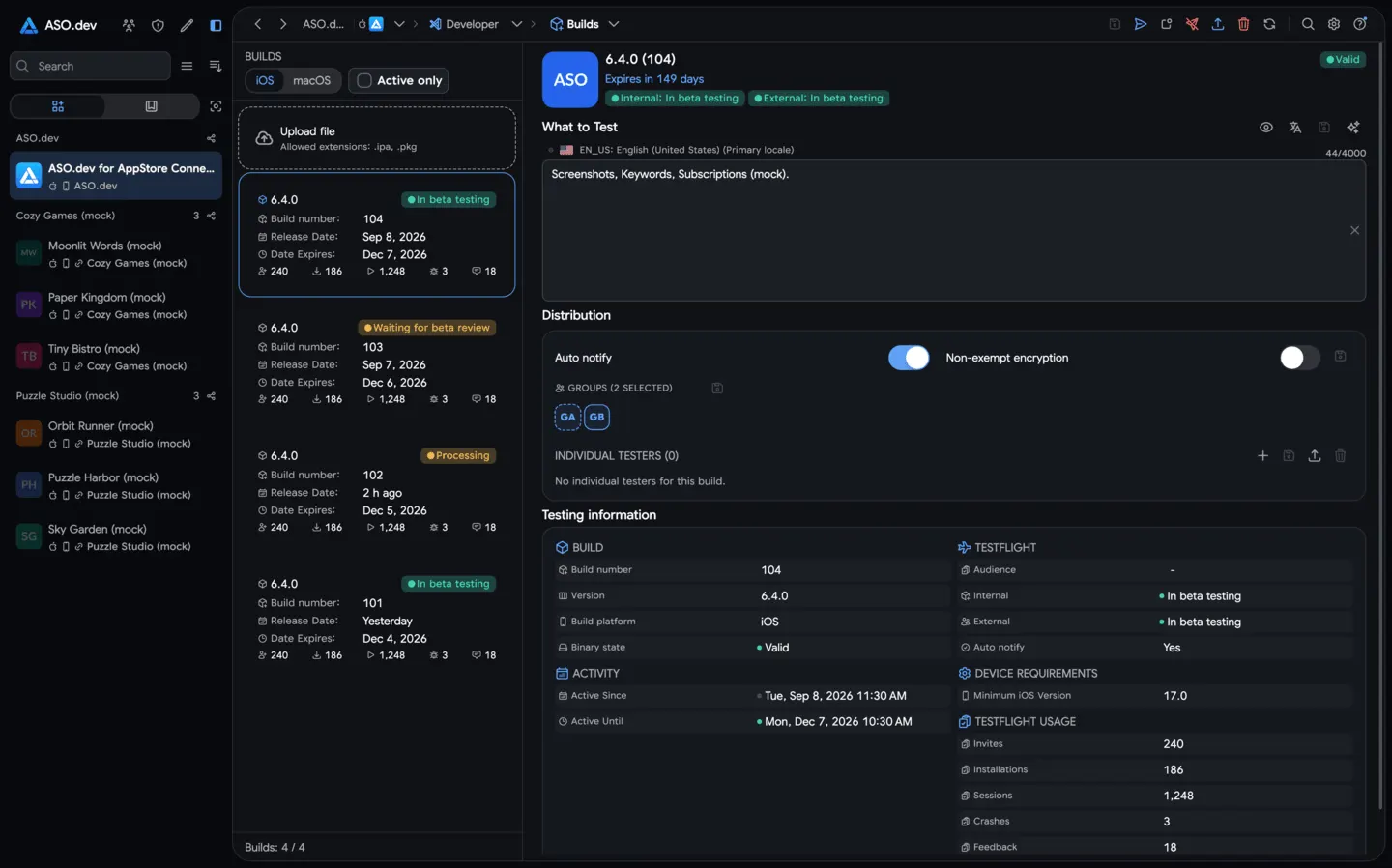 Beta builds