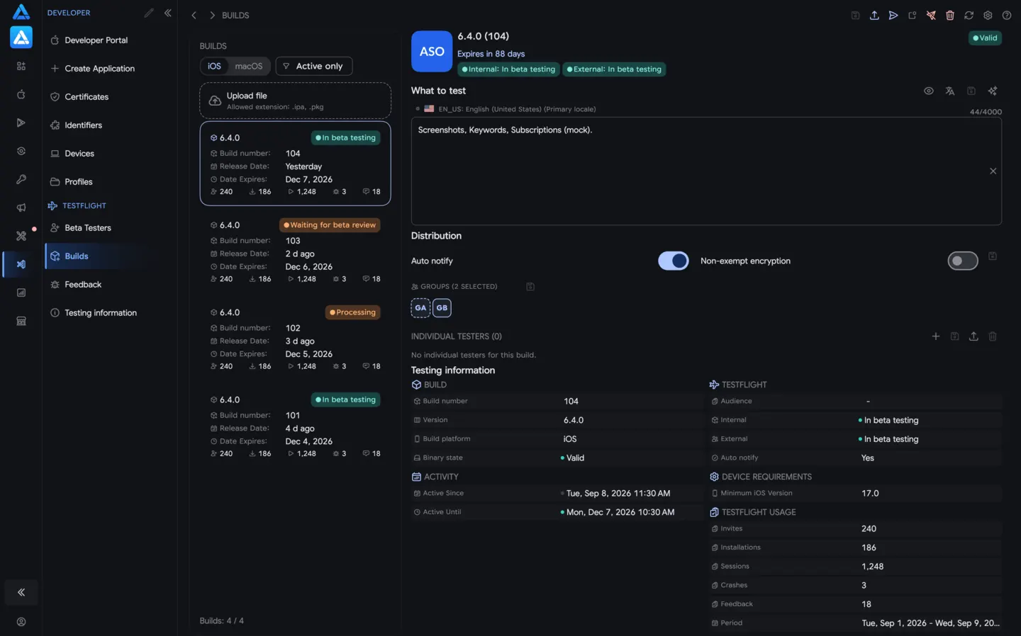 Beta 构建版本