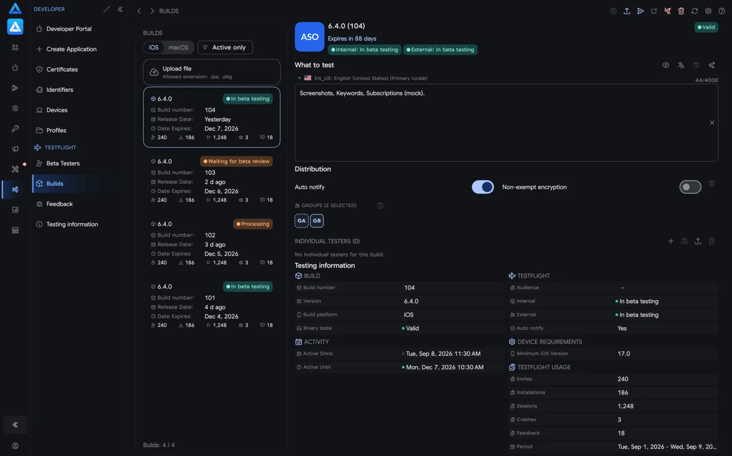 Beta 构建版本