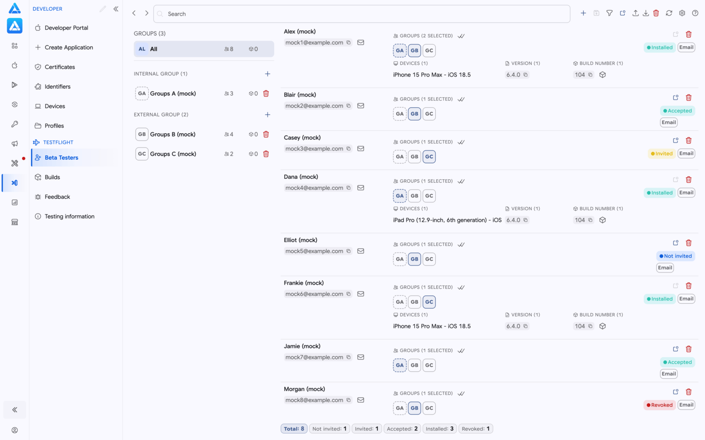 ASO.dev 中的 TestFlight Beta 测试用户