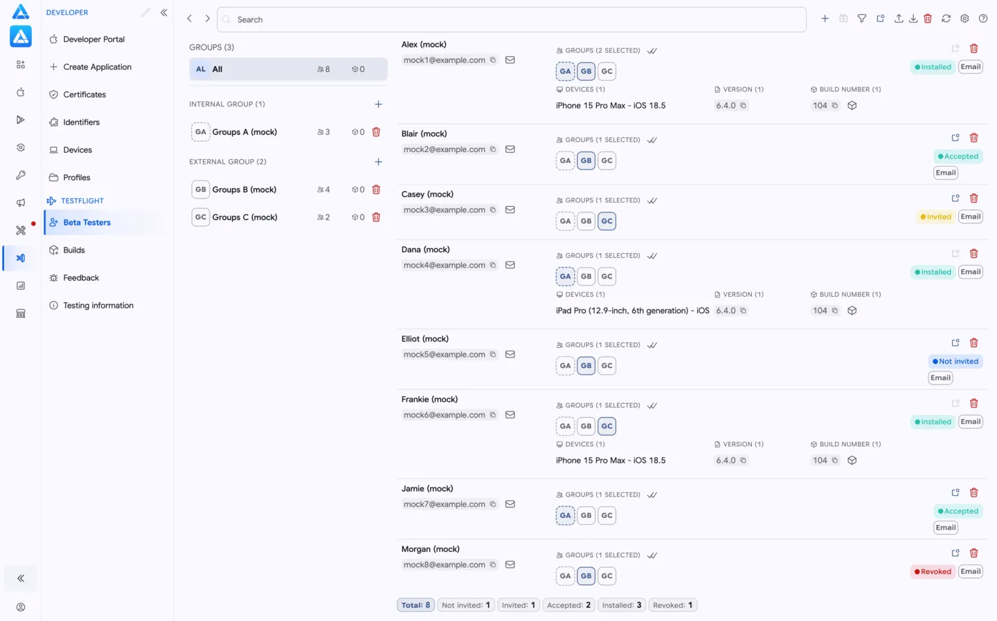 ASO.dev 中的 TestFlight Beta 测试用户