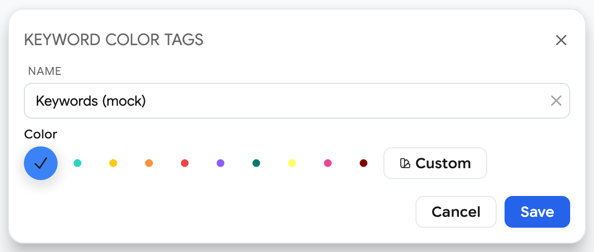 Color tags