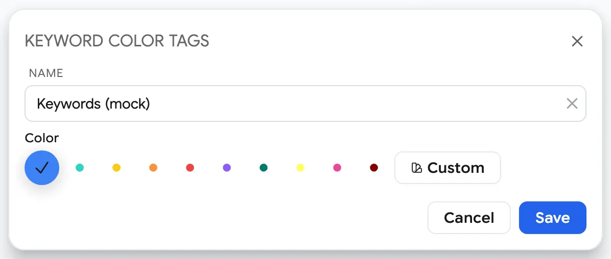 Color tags