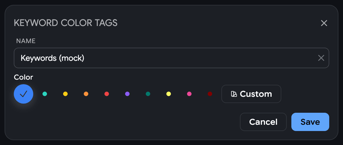 Color tags