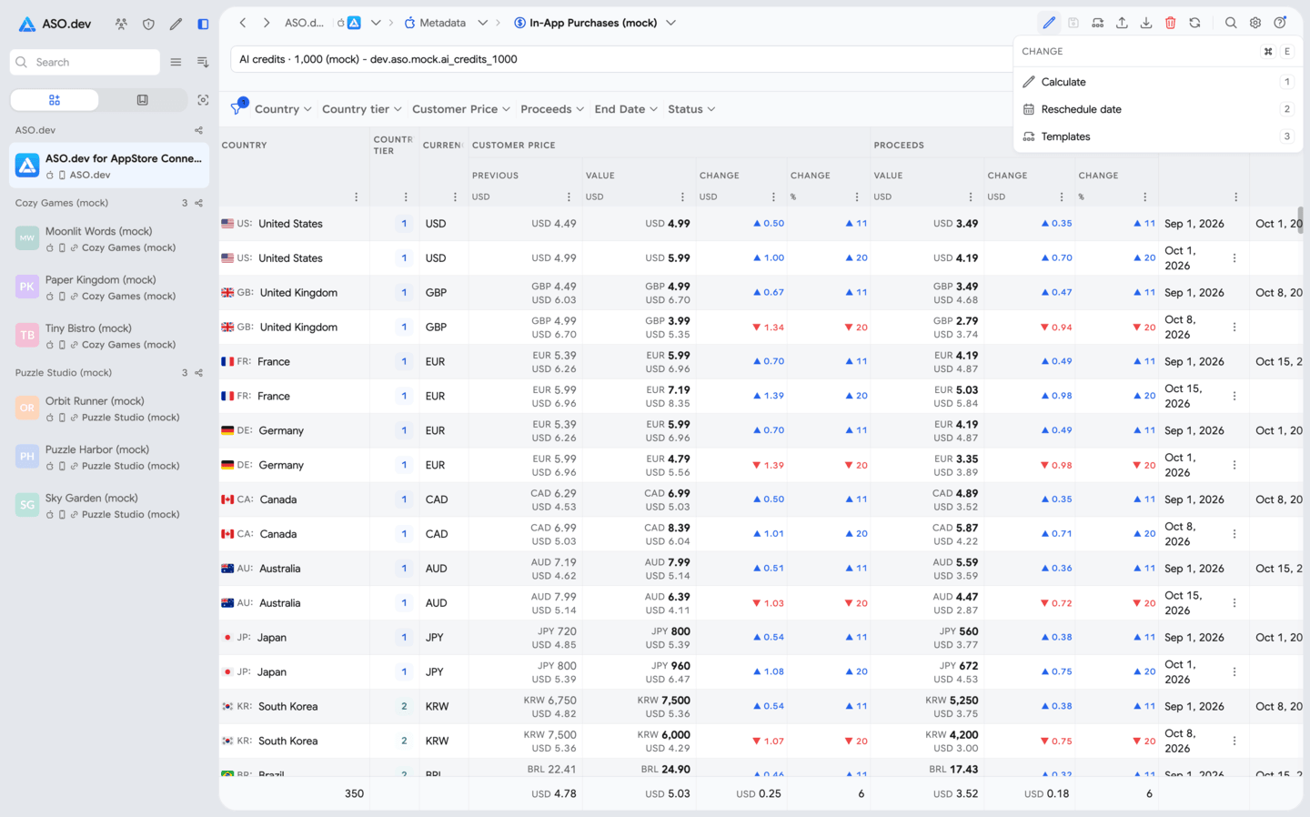 In-App Purchases: Pricing