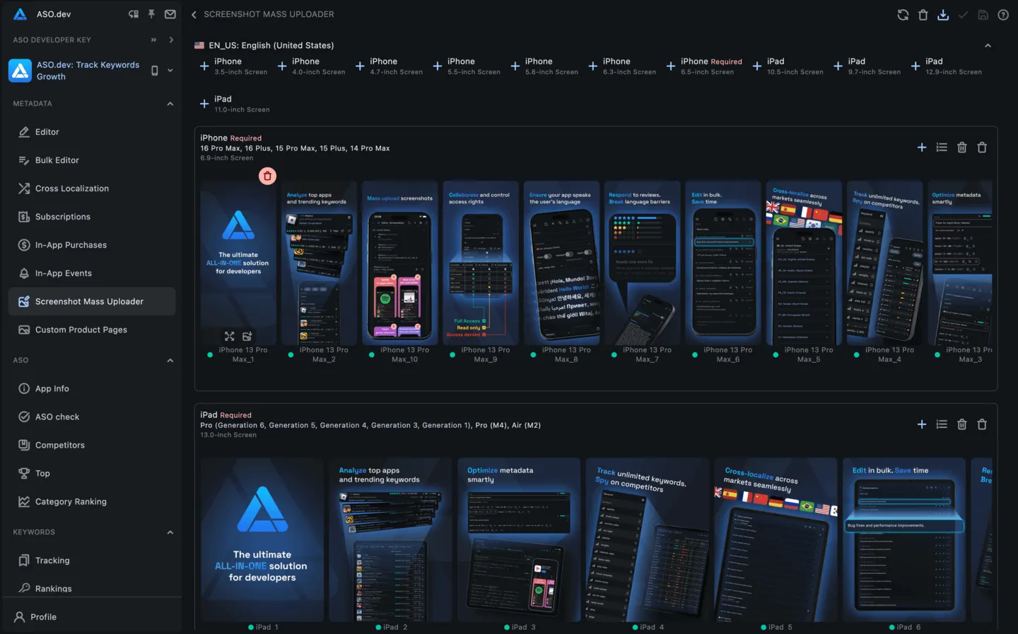 Screenshots and Video Mass Uploader