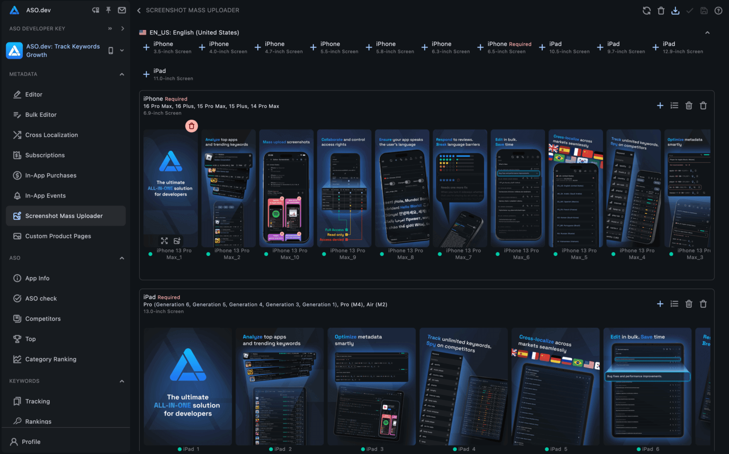 Mass screenshot uploader