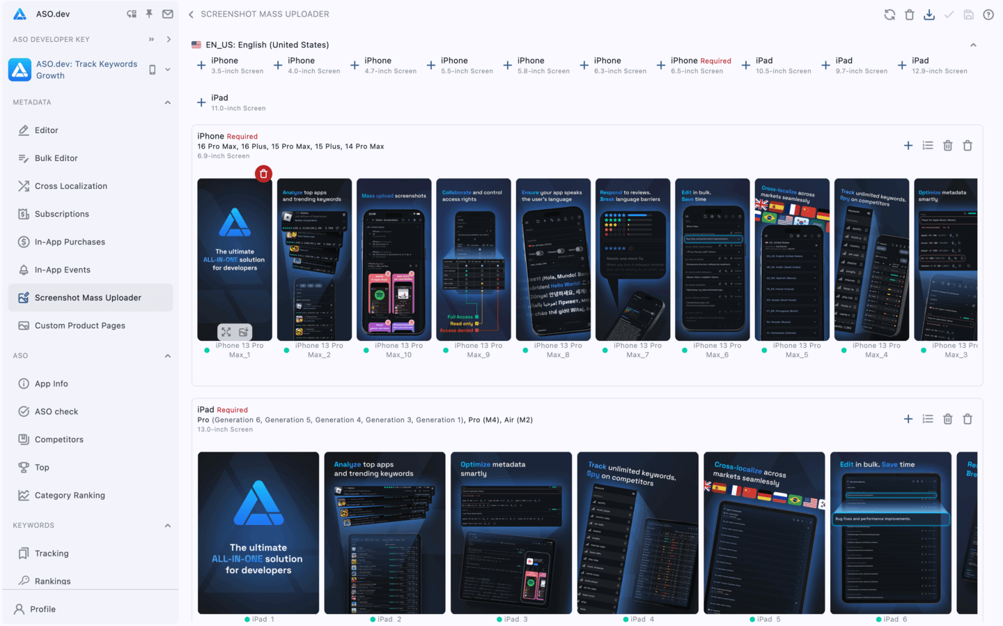 Mass screenshot uploader