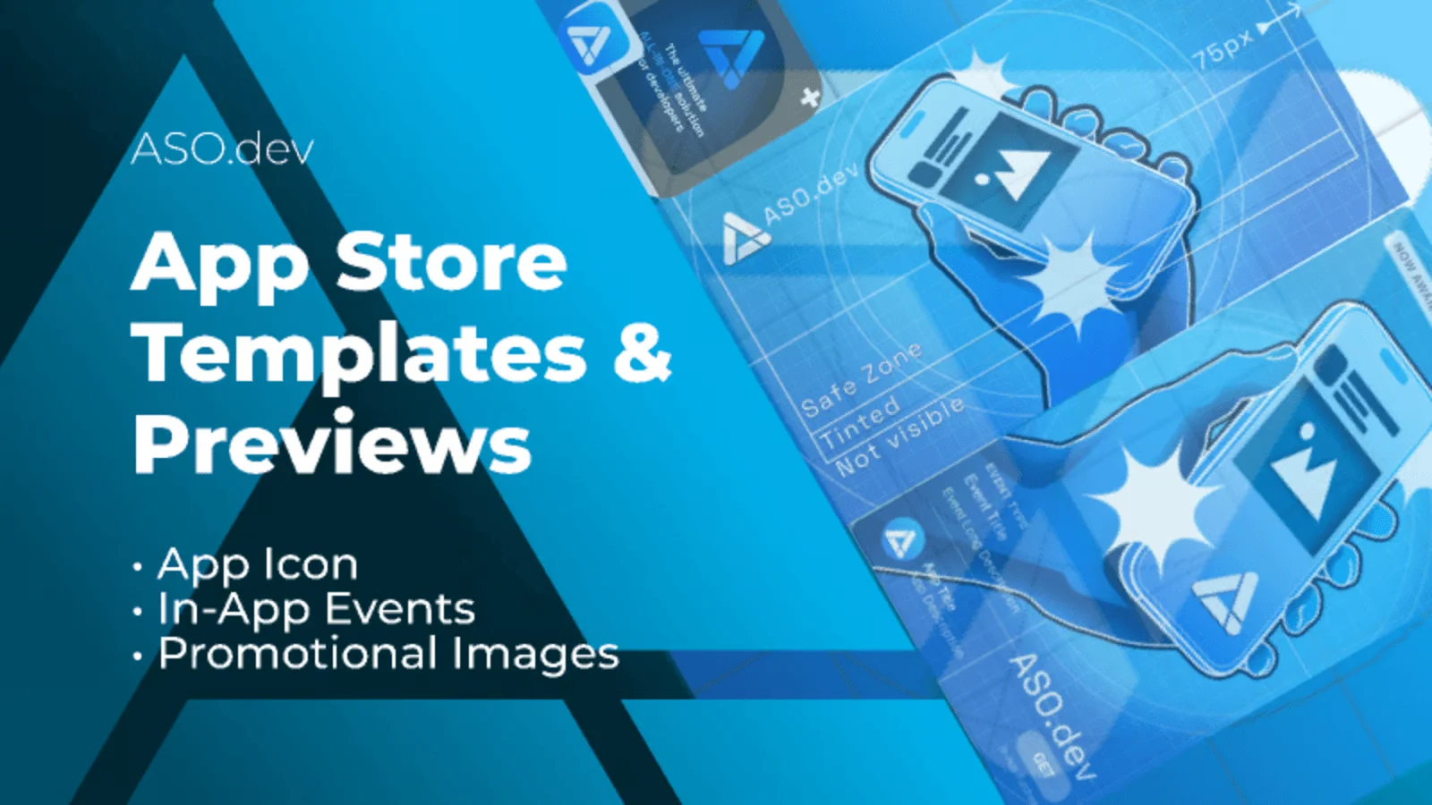 Preview of App Store Figma templates by ASO.dev