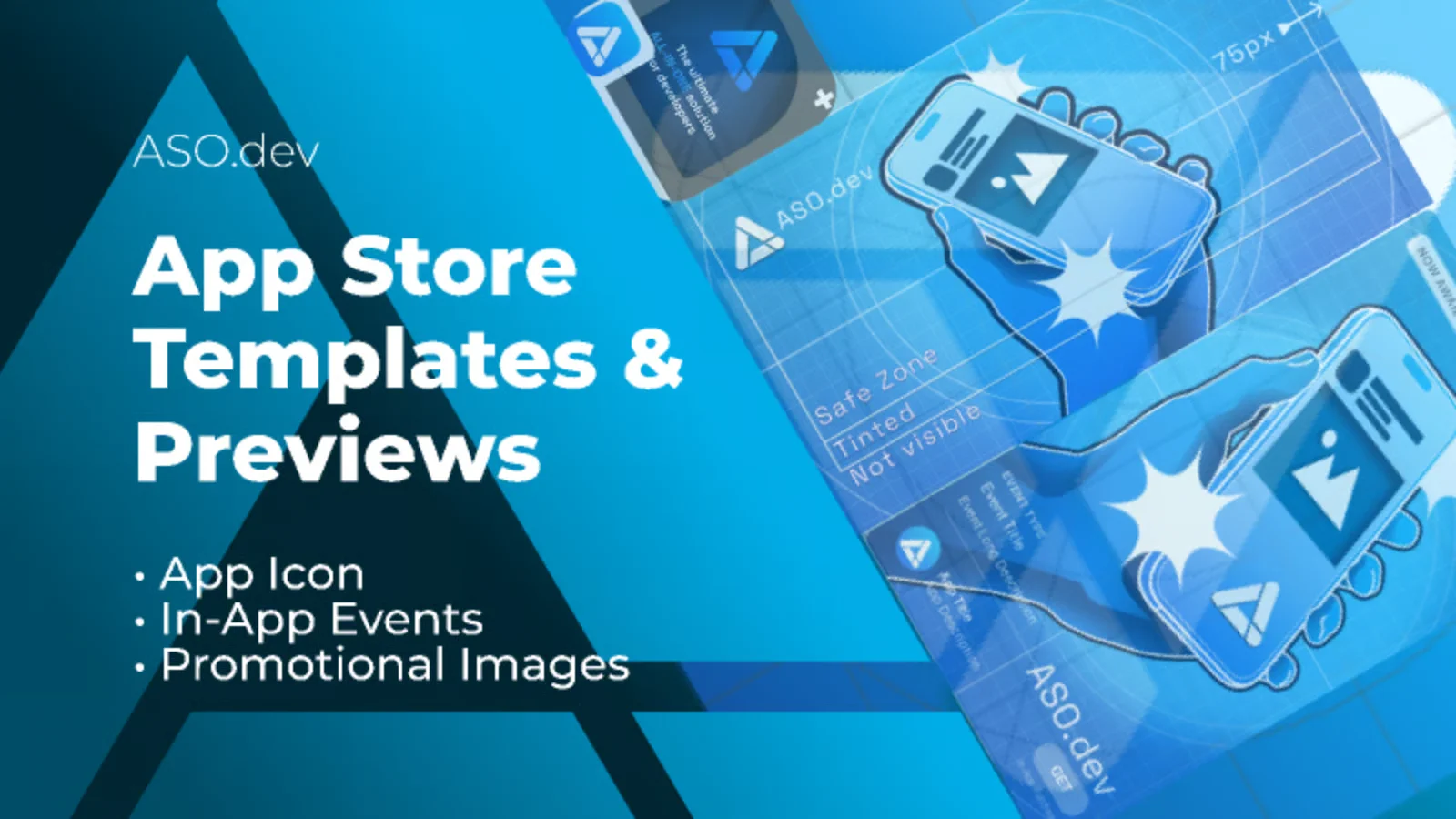 Preview of App Store Figma templates by ASO.dev