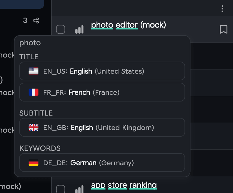 Keywords: color based highlights