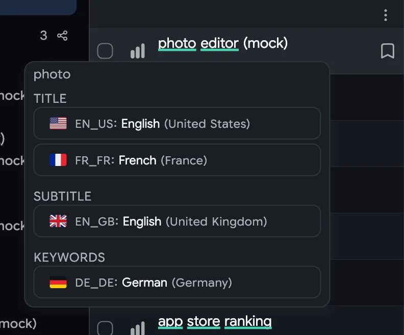 Keywords: color based highlights