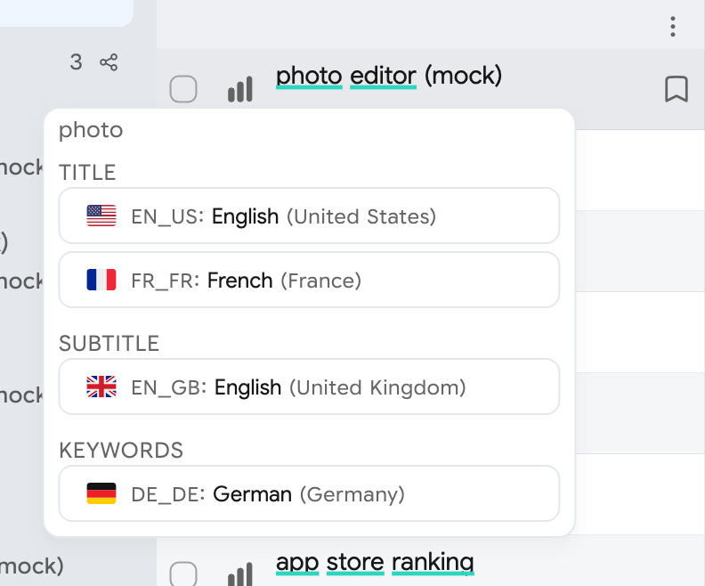 Keywords: color based highlights