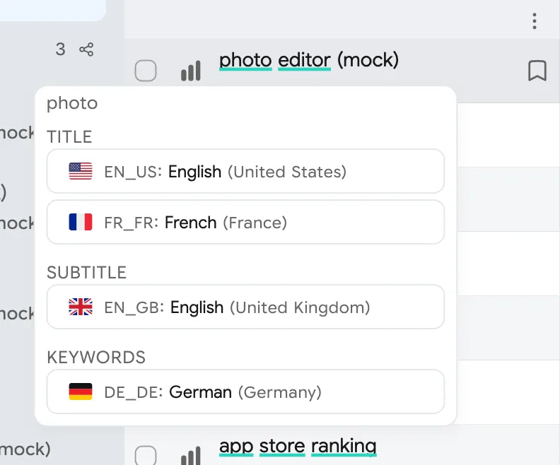 Keywords: color based highlights