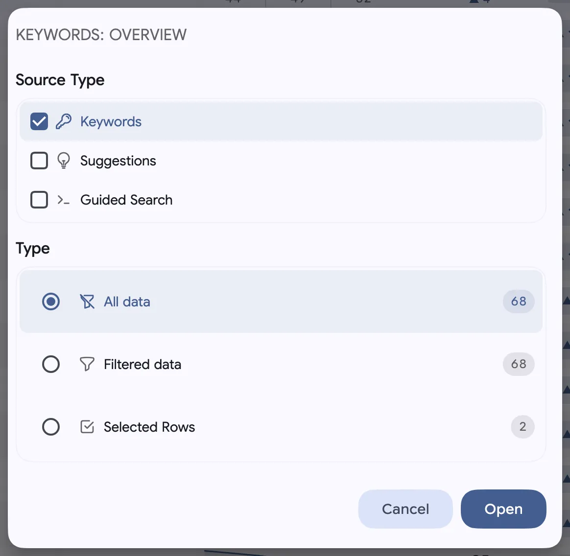 Keywords Overview: Mode