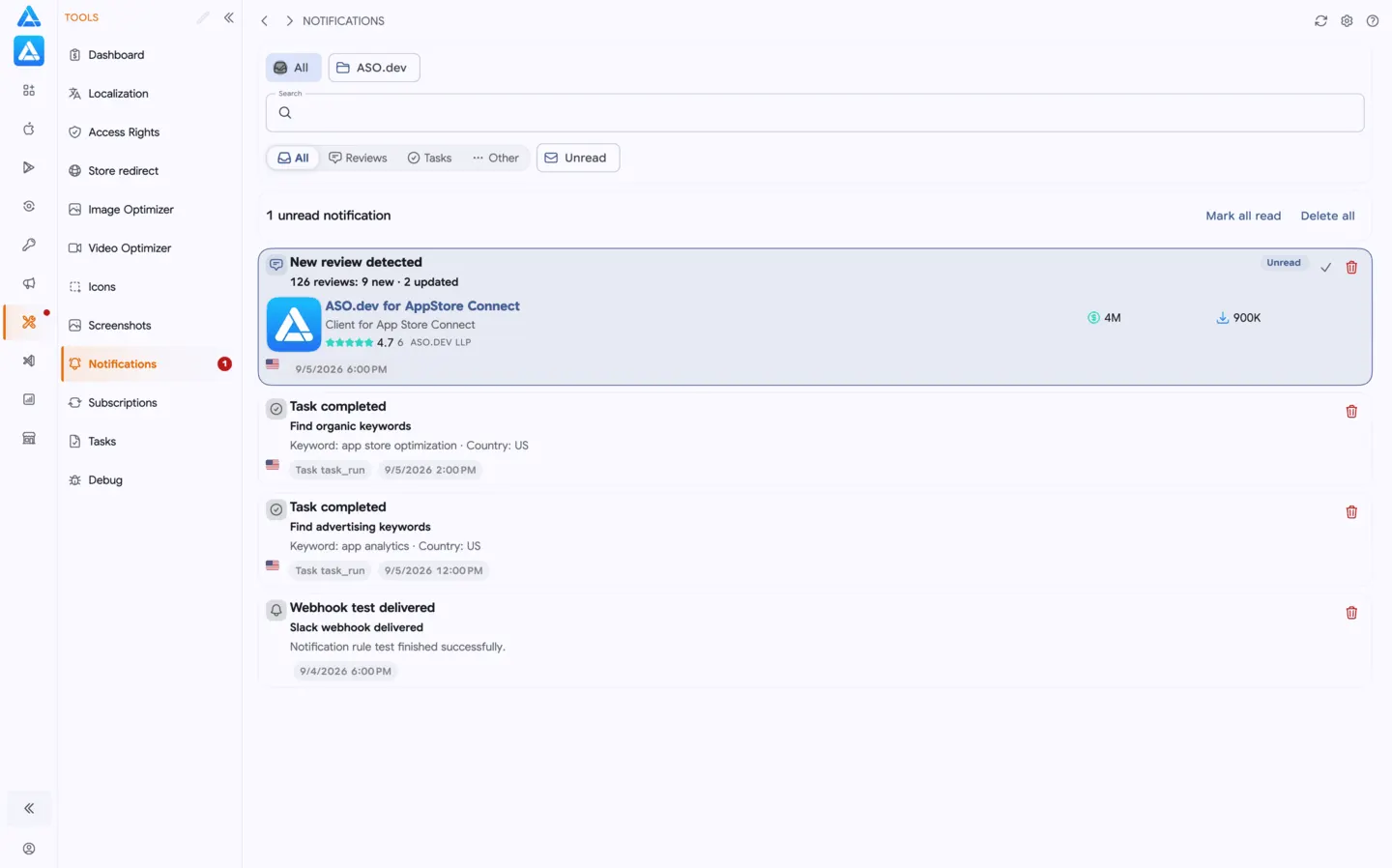 Notifications