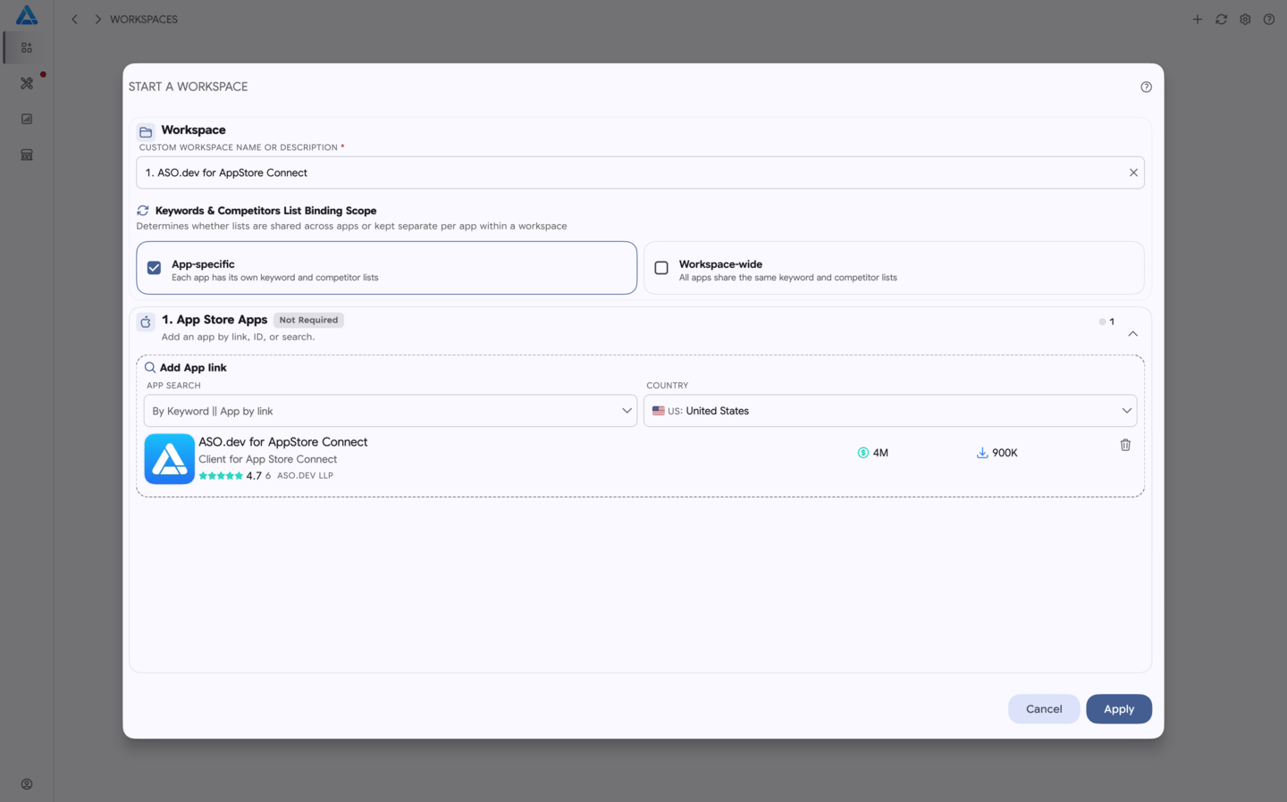 Setting Up a Workspace without an API Key