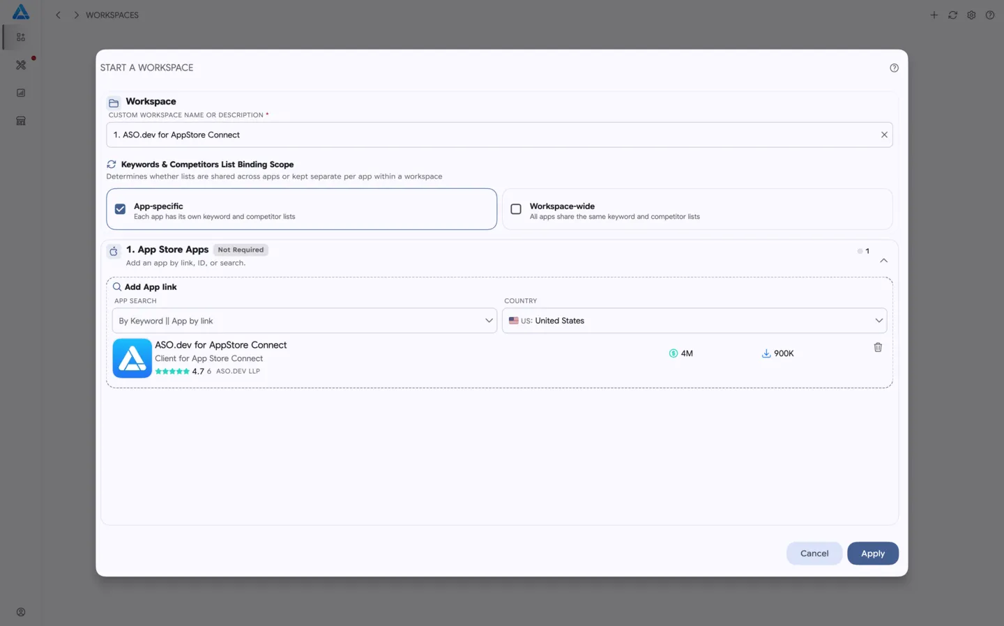 Setting Up a Workspace without an API Key