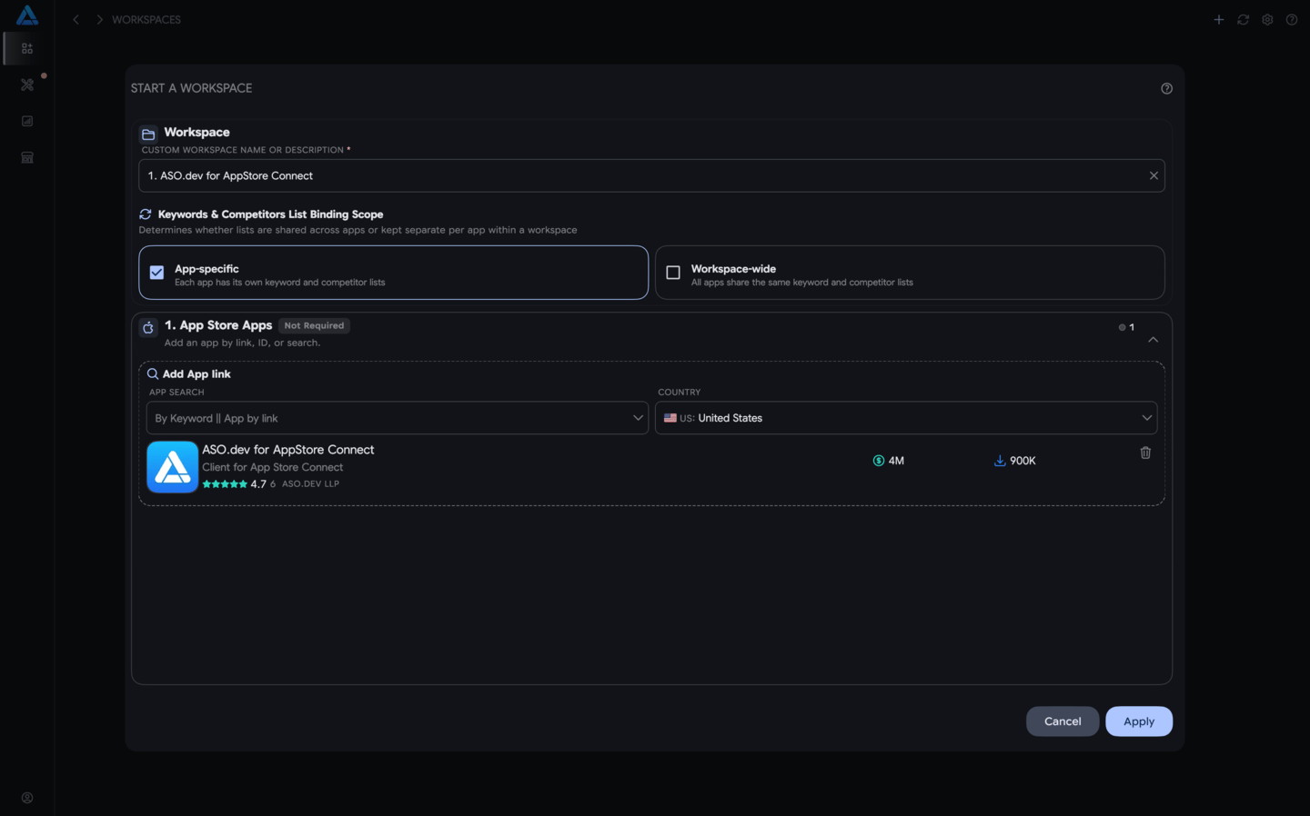 Setting Up a Workspace without an API Key