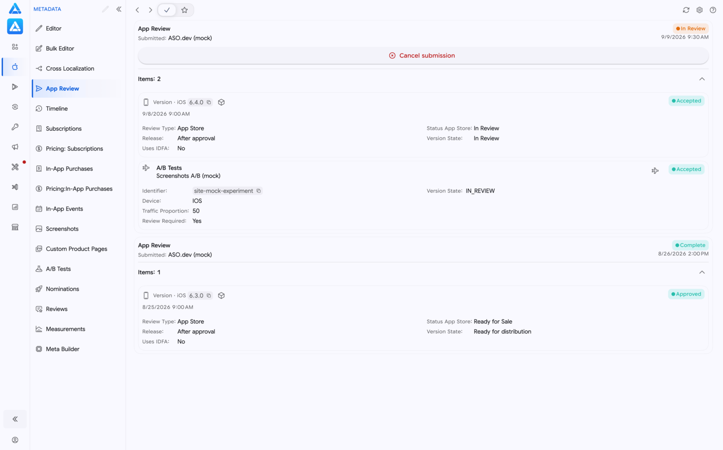Review Submissions