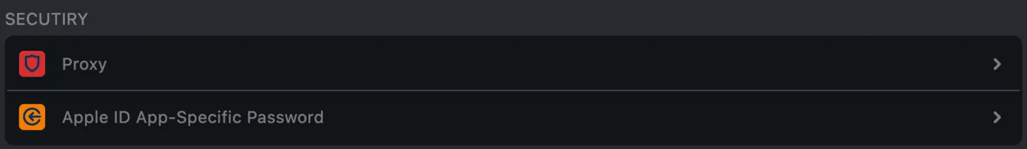 Settings: Security