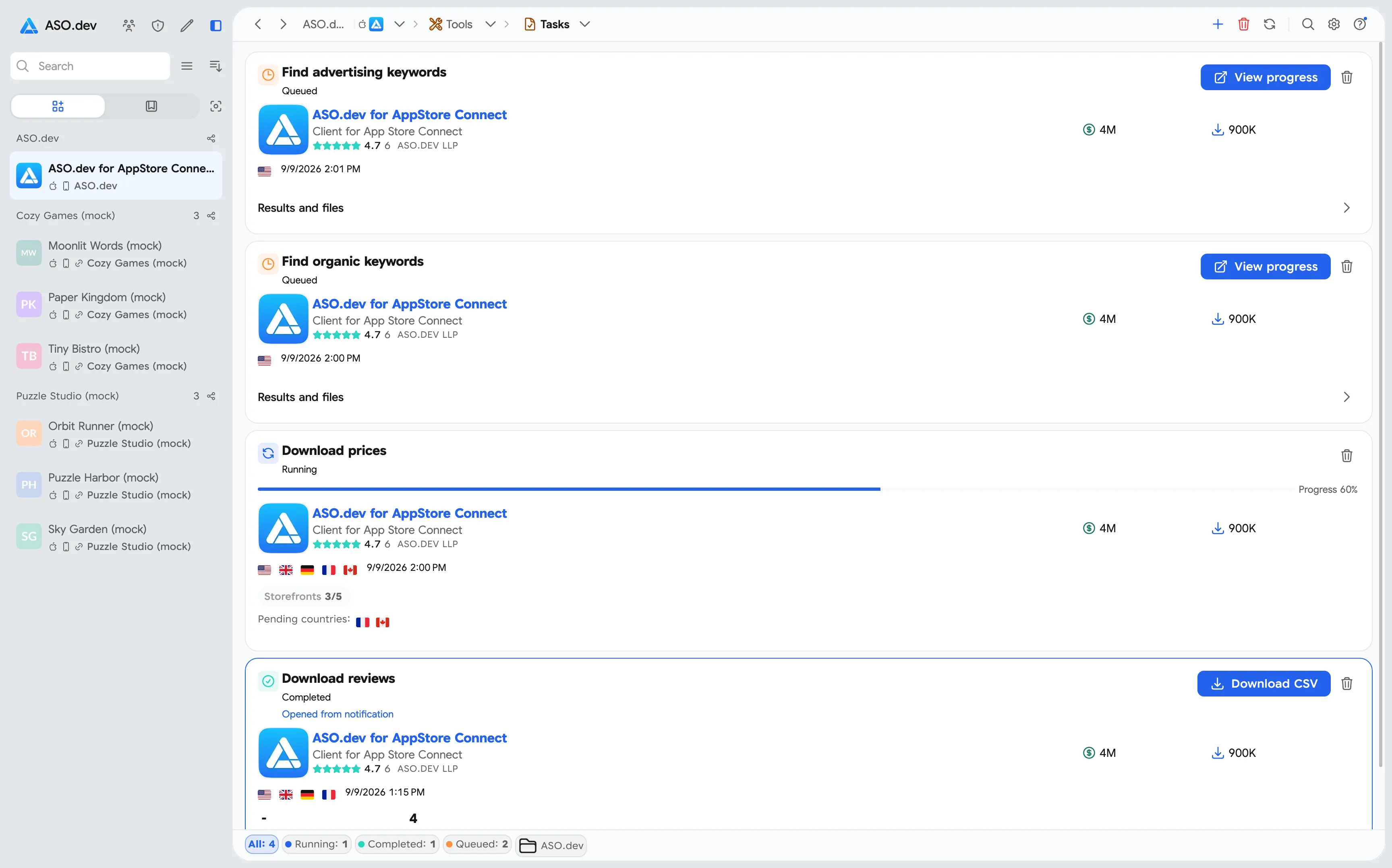 Tasks