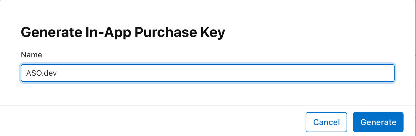 Create the IAP key