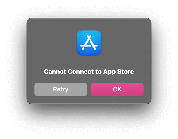 Cannot Connect to App Store
